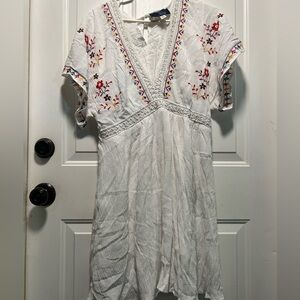 Blue rain embroidered dress from a boutique